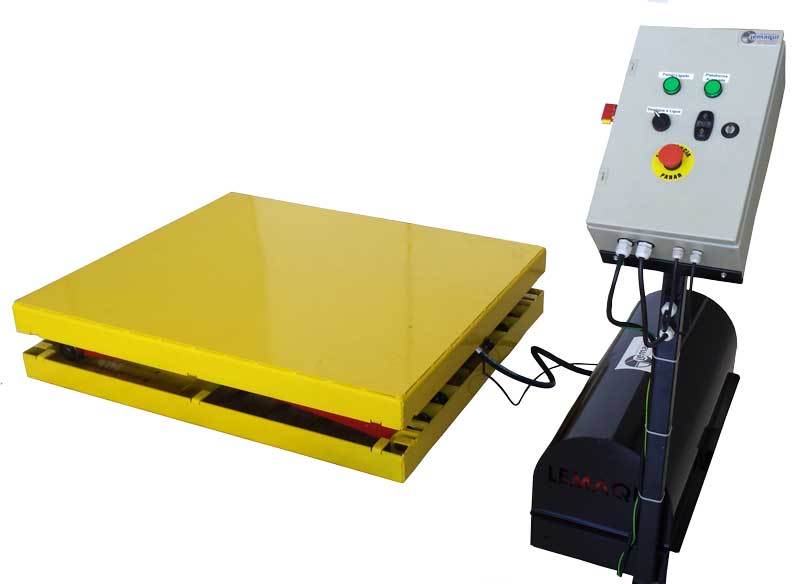 Plataforma mesa pantográfica hidráulica - Para erguer e baixar pallets